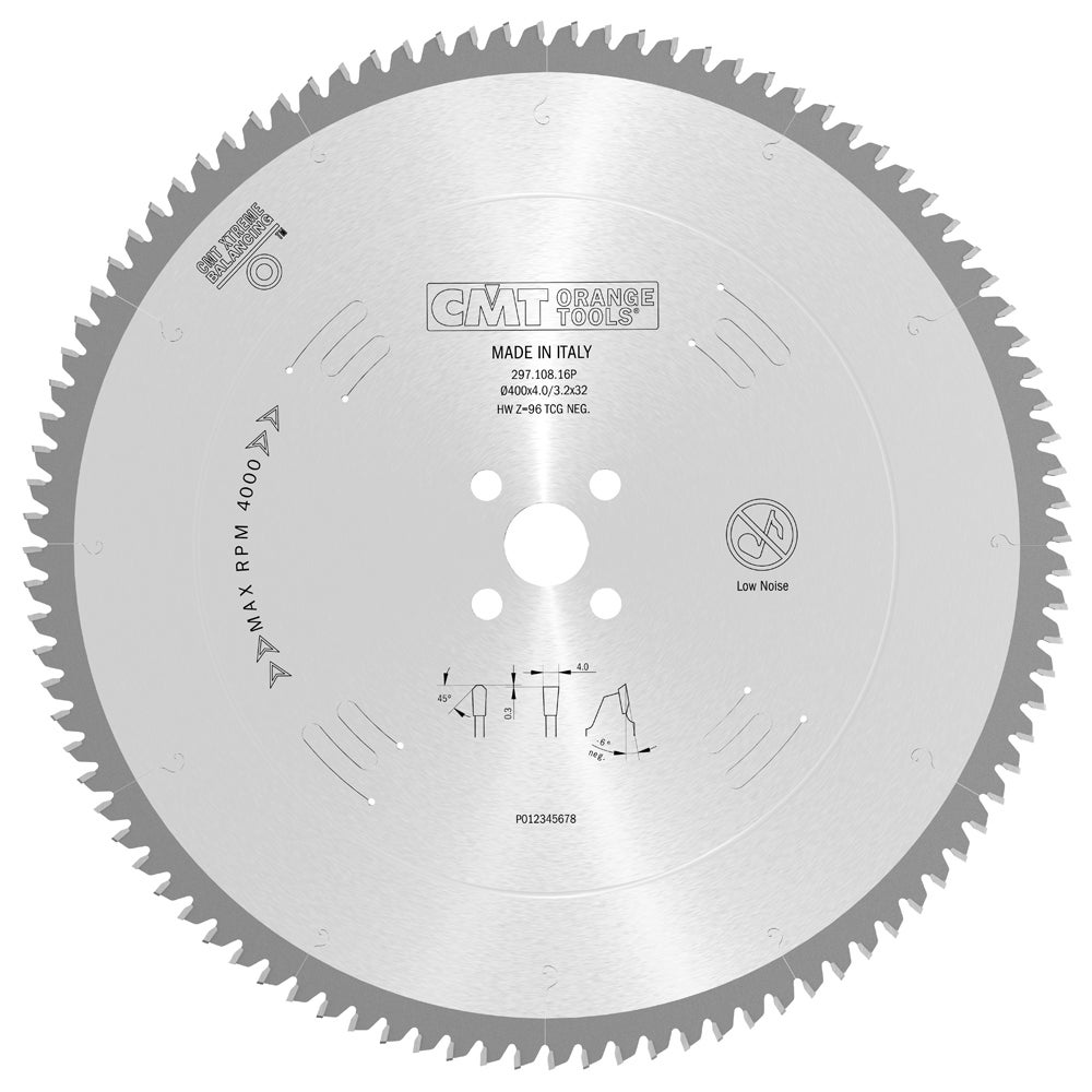Lama Circolare CMT Orange Tools 285.096.16M – 400x3.5/2.5x30 Mm, Z96 15ATB Per Taglio Traverso