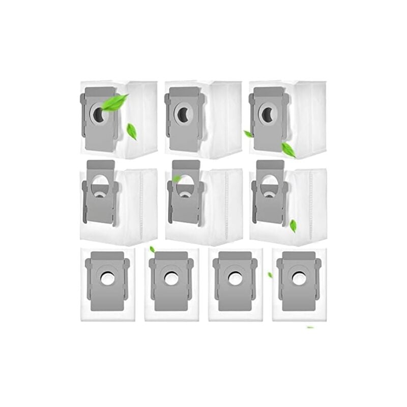 Zestaw 10 worków do odkurzacza dla iRobot Roomba i3 - i8 + S9 S9 + j7 + E5 E6 E7 Worek zamienny do iRobot Roomba Allen Clean Base Odkurzacz