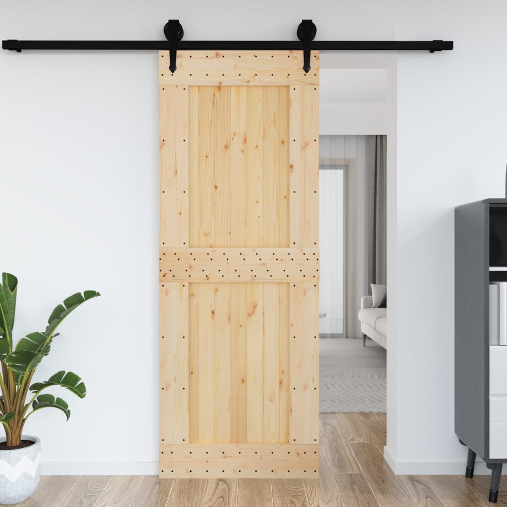 vidaXL Porte coulissante 85x210 cm - Système coulissant - Rue du Commerce