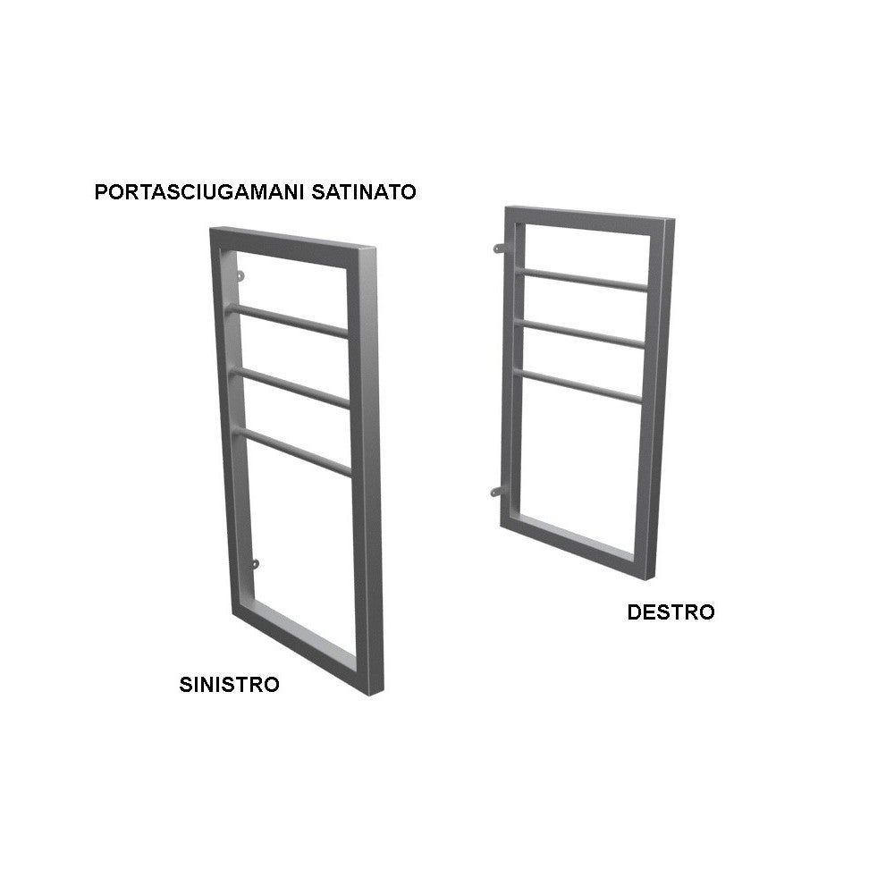 Base porta asciugamani per mensola lavabo Destro, Satinato, 70 cm - 2