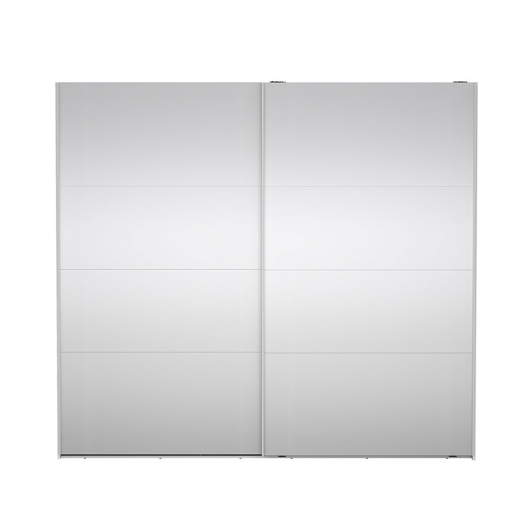 Catania szafa przesuwna 2 drzwi z lustrem 245x220cm biały.