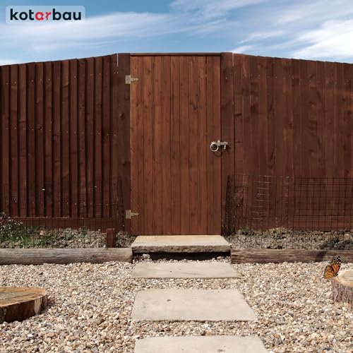 Lot de 2 Charnières de Porte en Croix Galvanisé - 100 mm - Doré - Charnière à Portail de Jardin - KOTARBAU - 4