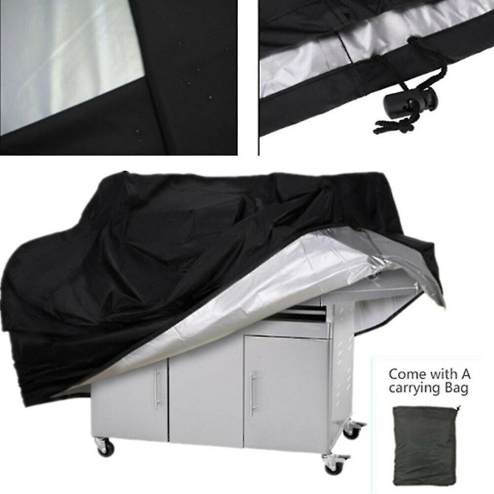 Couverture de barbecue imperméable, couverture de gril à gaz extérieur résistant noir 145x61x117cm noir - 6