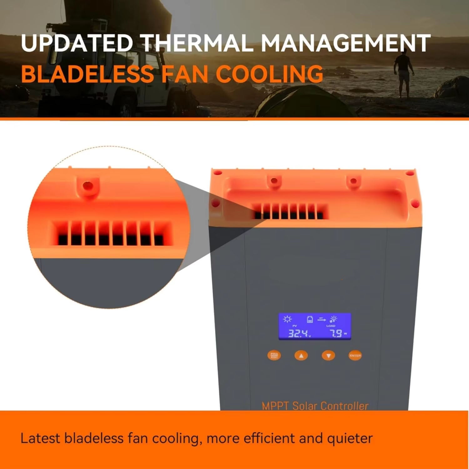 QWINERN Controlador de carga solar MPPT 60A, controlador de painel solar, tensão nominal: 12V 24V 36V 48V, até 12 unidades em paralelo. - 5