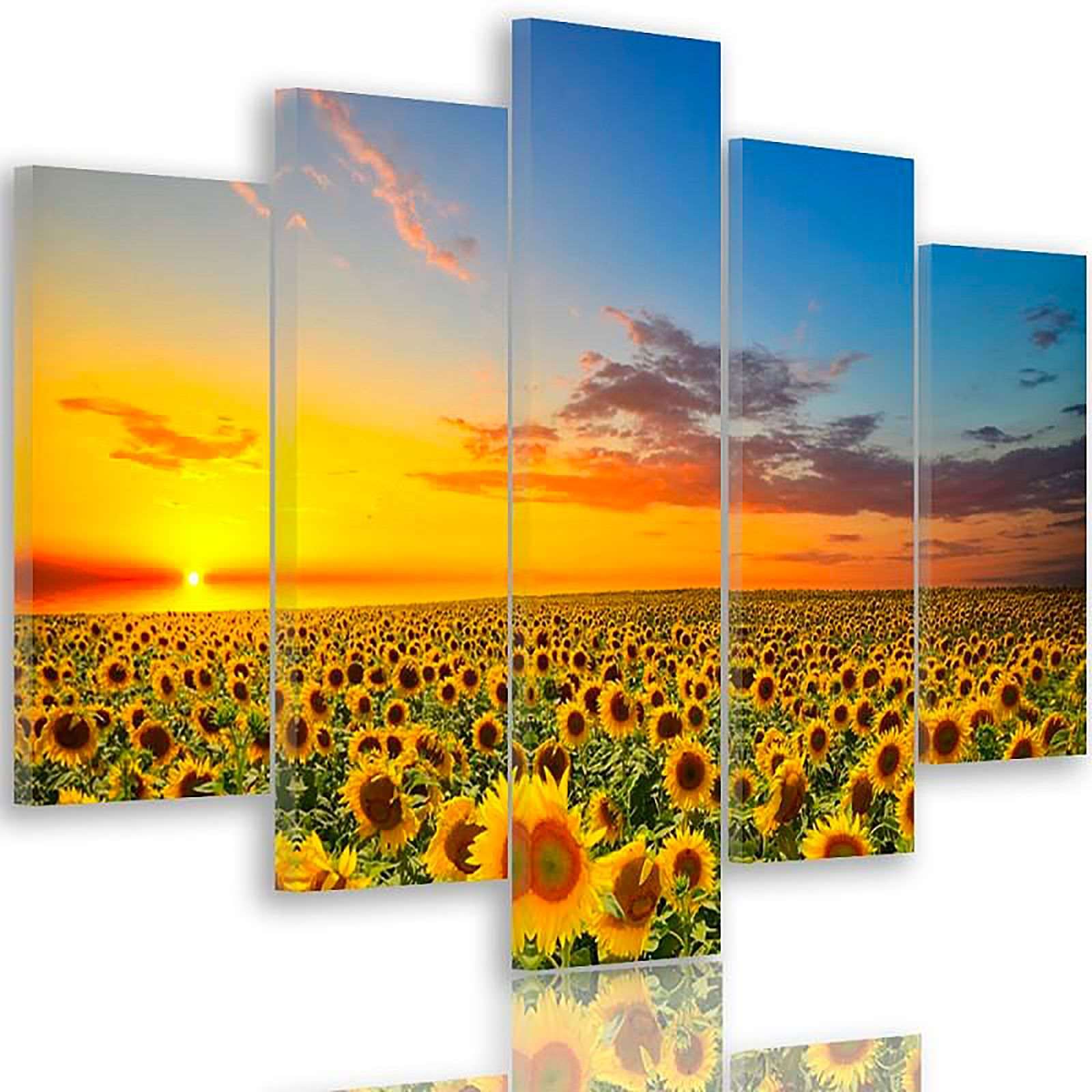 Tableau paysage tournesol - 200 x 100 cm - 2