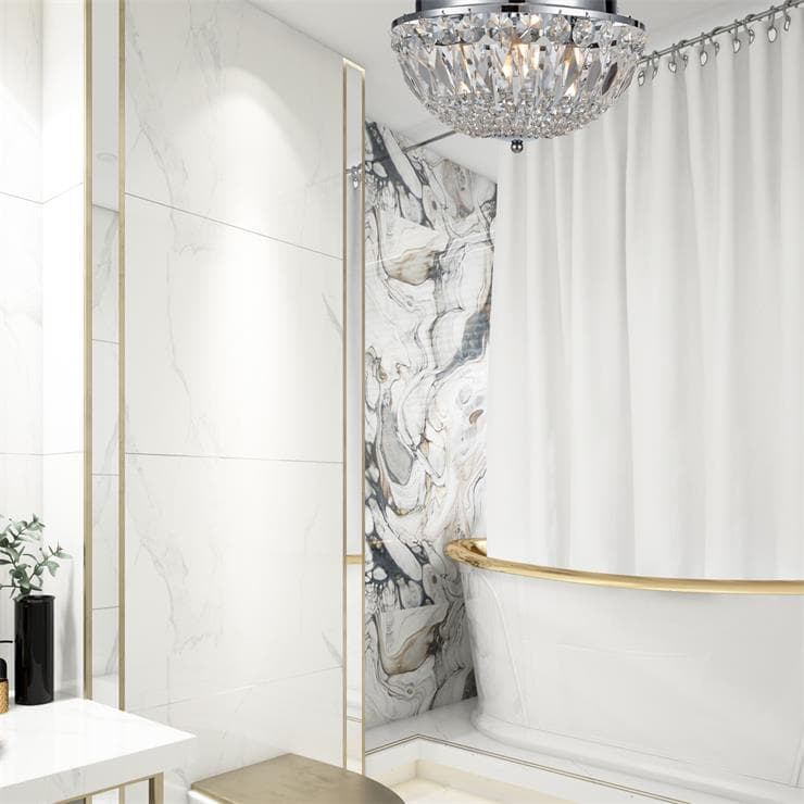 ESTELLE-Plafonnier de salle de bain 3 lumières Métal/Cristal Ø30cm - - 3