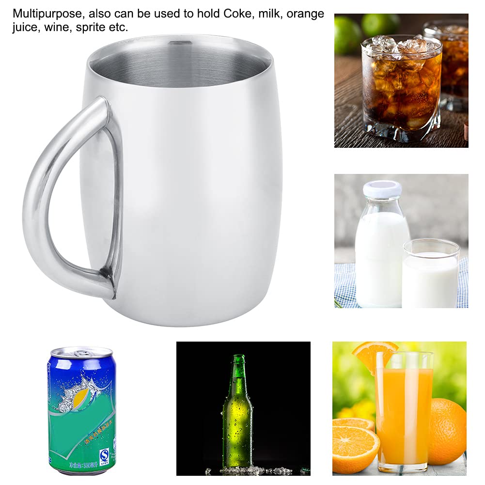 BERYLER 2 Misurini In Acciaio Inox 240 Ml (1 Tazza) - Graduati, Solidi, Con Manico Forato, Per Cucina, Perfetti Per Liquidi E Polveri