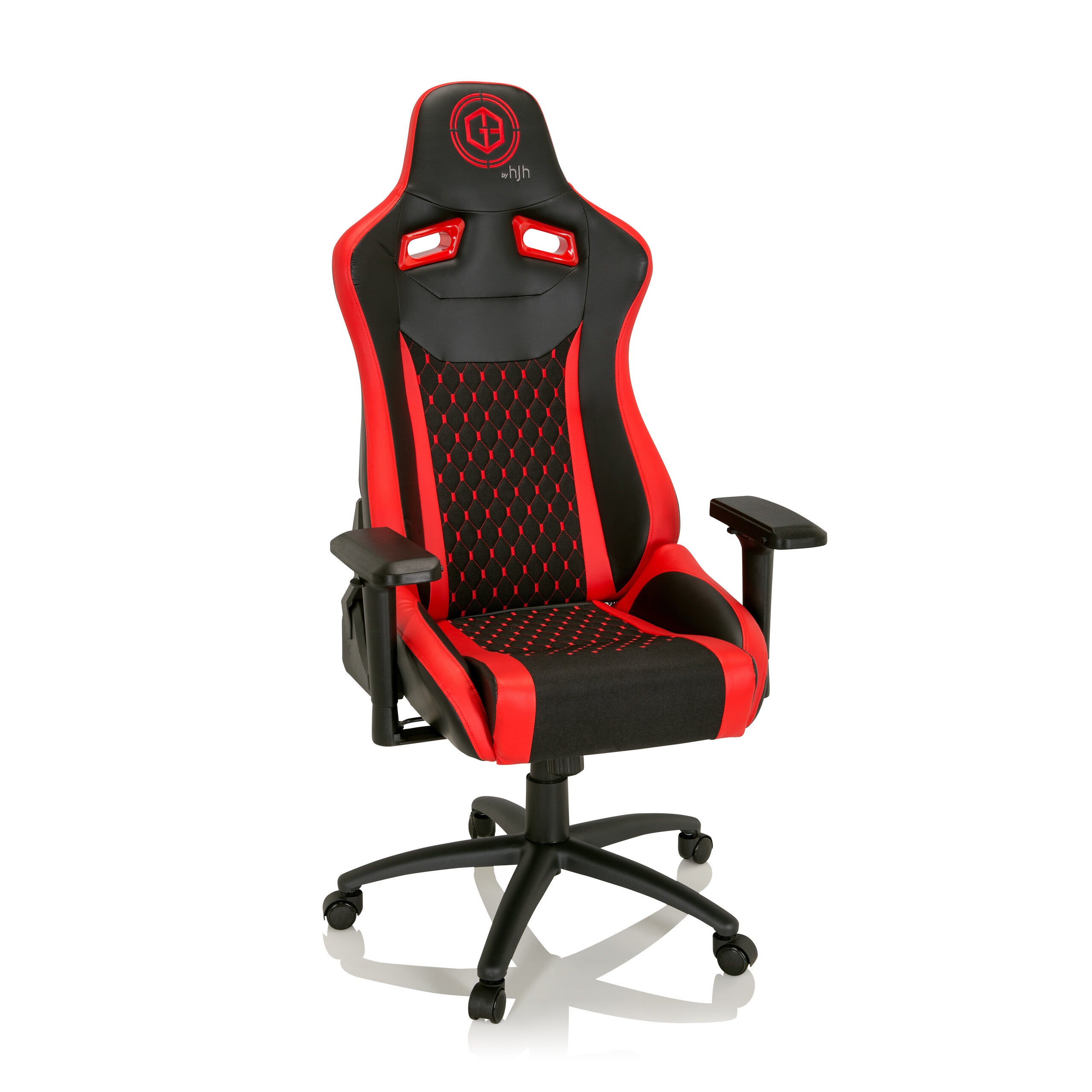 Krzesło gamingowe / krzesło biurowe GAMEBREAKER SX 04 tkanina / imitacja skóry czarny / czerwony hjh