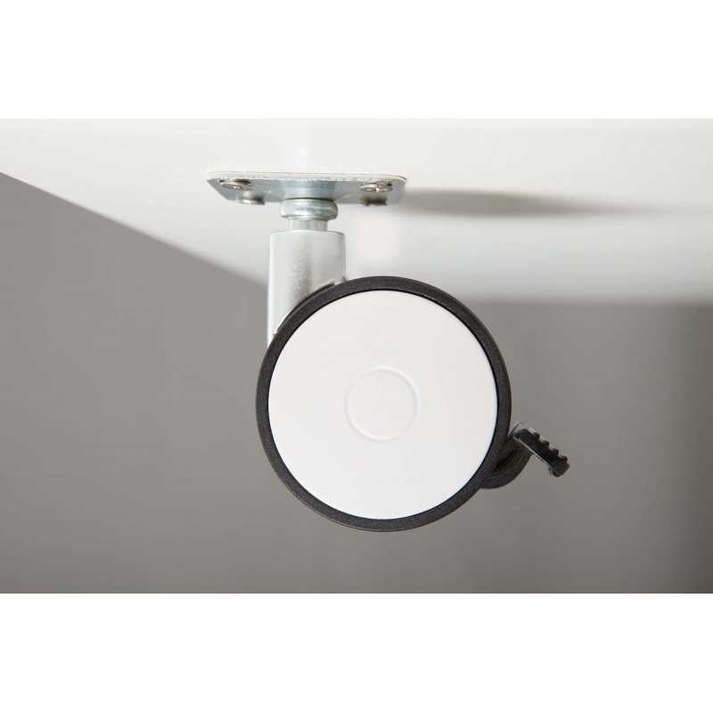 Table basse Inter Link en MDF avec plateau coulissant couleur chêne avec roulettes - 7