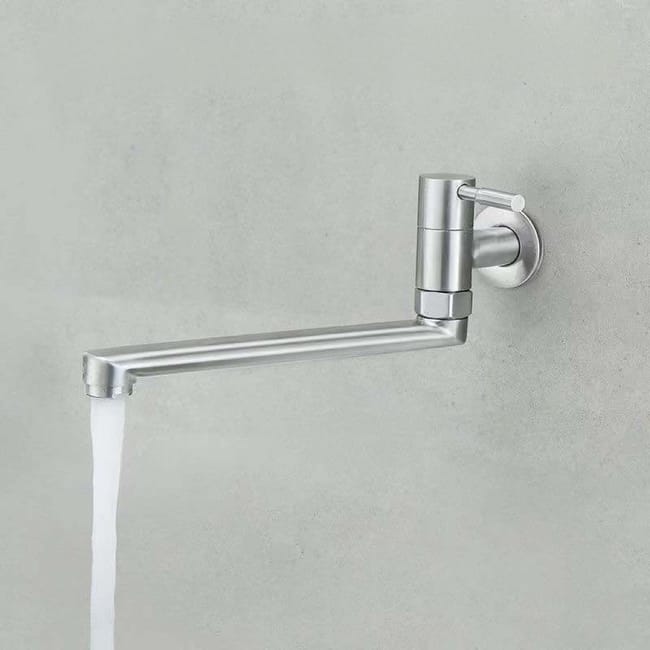 Obracana bateria kuchenna ze stali nierdzewnej, ukryta bateria kuchenna ze stali nierdzewnej 304, zimna woda, wysuwany kran na balkon