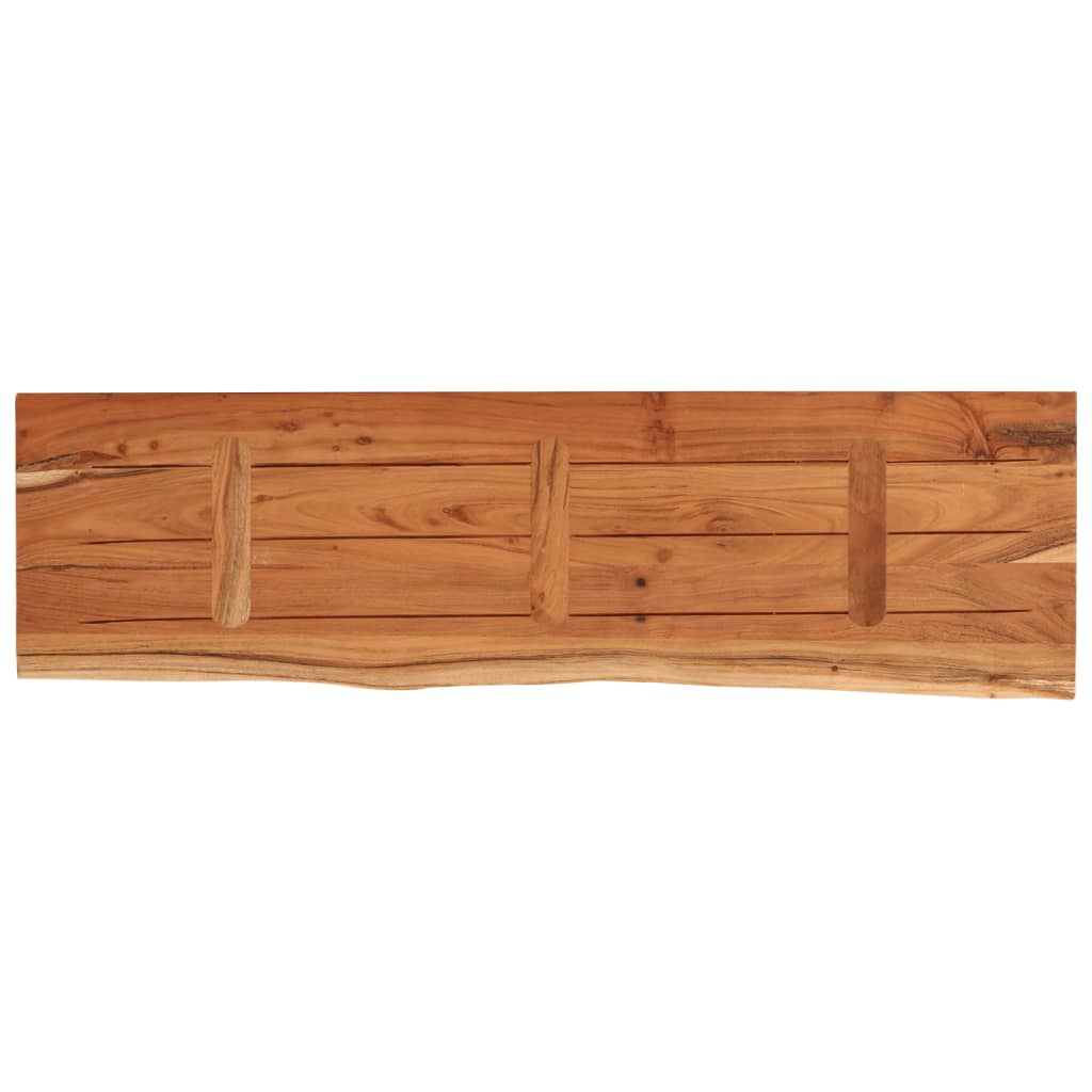 Étagère murale | Étagère flottante | Étagère suspendue rectangulaire massif acacia bordure assortie CFW418704 - 5