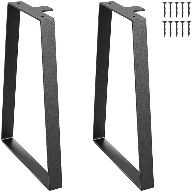 zestaw 2 bieżników wysokość ramy stołu 406,4 mm nośność 181 kg nogi do stołu wykonane ze stali węglowej nóżki meblowe czarna podstawa stołu idea VEVOR