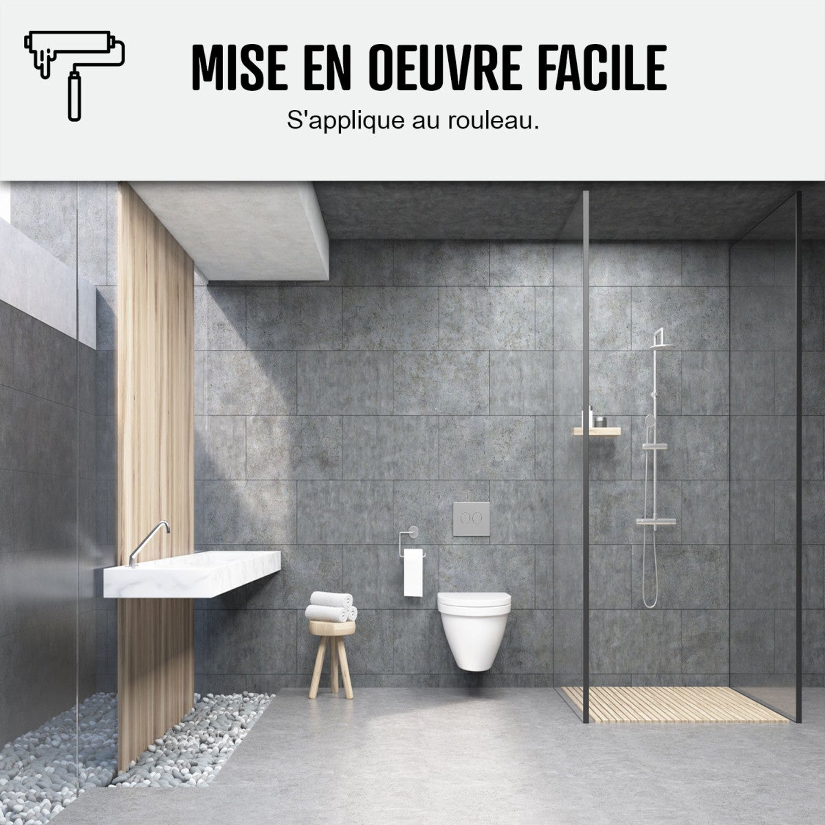 Résine étanchéité douche - étanchéité sur carrelage - KIT COMPLET ARCACLEAR - 2 m² - ARCANE INDUSTRIES - 6