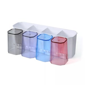 Porta Spazzolini Autoadesivo Con Copertura - Set 5 Pezzi Per Bagno E Cucina - Foto 9