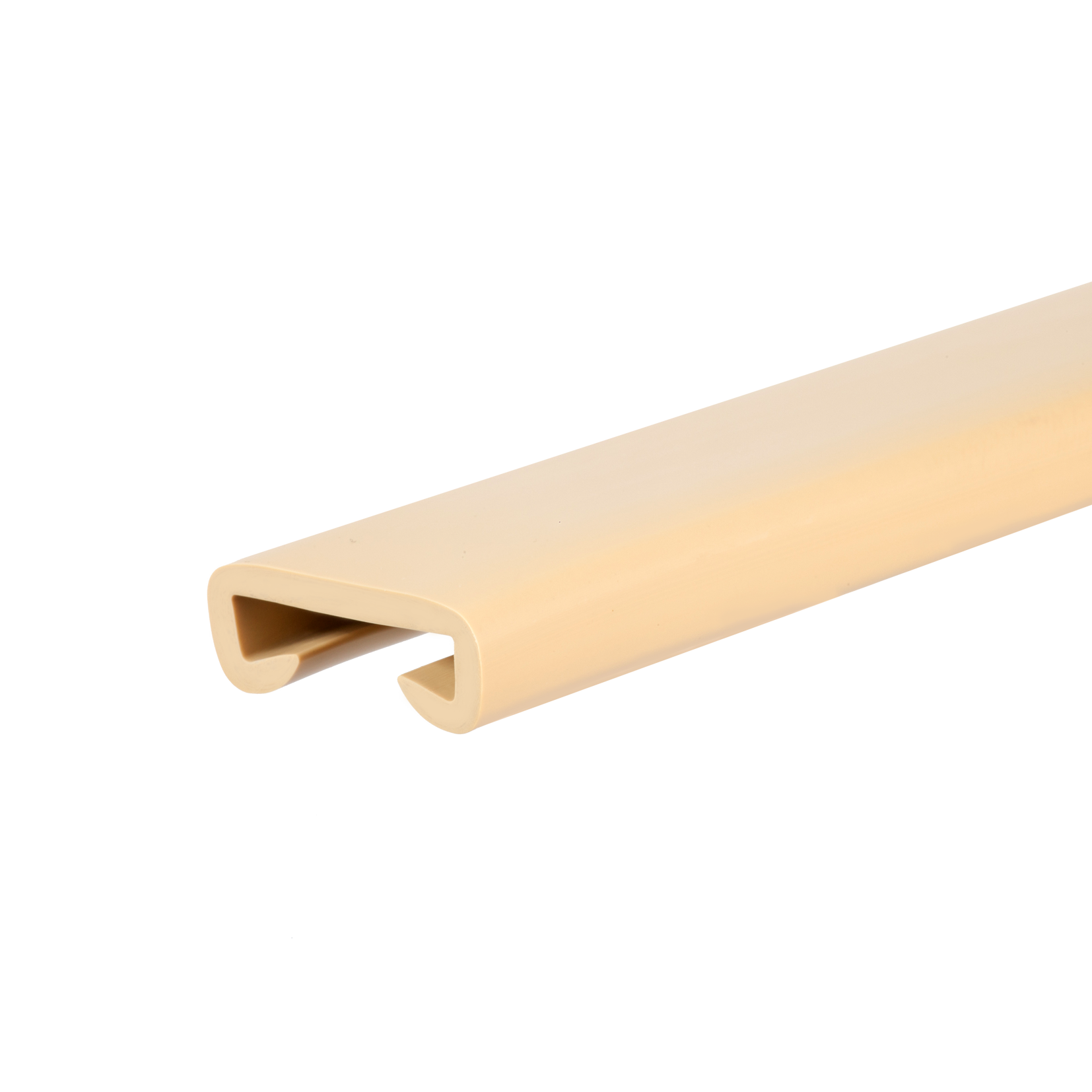 QUEST Profil poręczowy, poręczówka PCV LUX 40x8 mm, listwa poręczowa, okładzina poręczowa, krem, 1 m