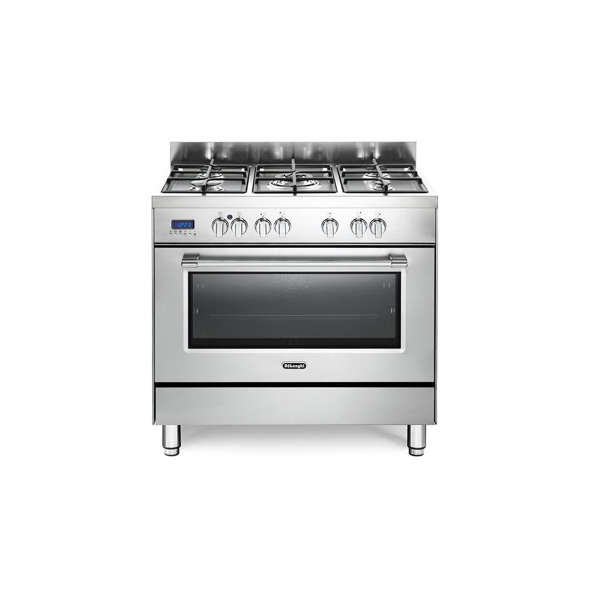De'Longhi NSFGE 9 XL Four à gaz, ventilé, 60 cm, 70 litres, ligne Life, avec grill, classe énergétique A