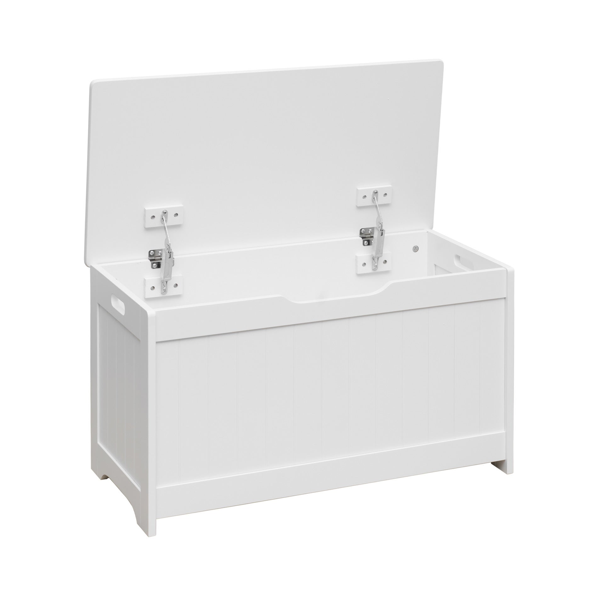Coffre de Rangement Banc Rebecca Mobili avec Couvercle en bois pour Jouets Enfants Blanc - 2