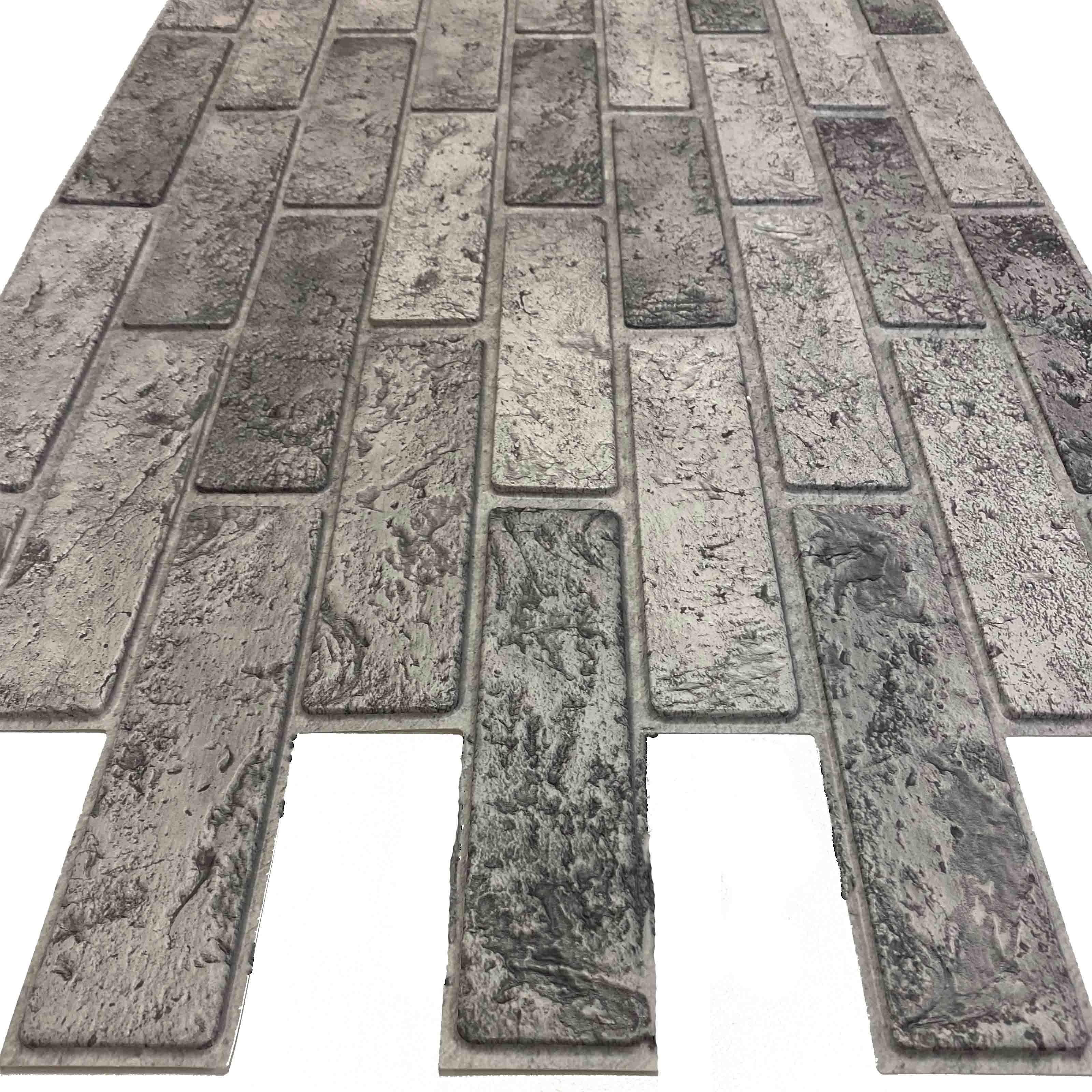 Panneaux muraux 3D en PVC effet pierre, brique, céramique ou bois. Réalistes et isolants. - 1591 (format 980 x 480 mm) - 9