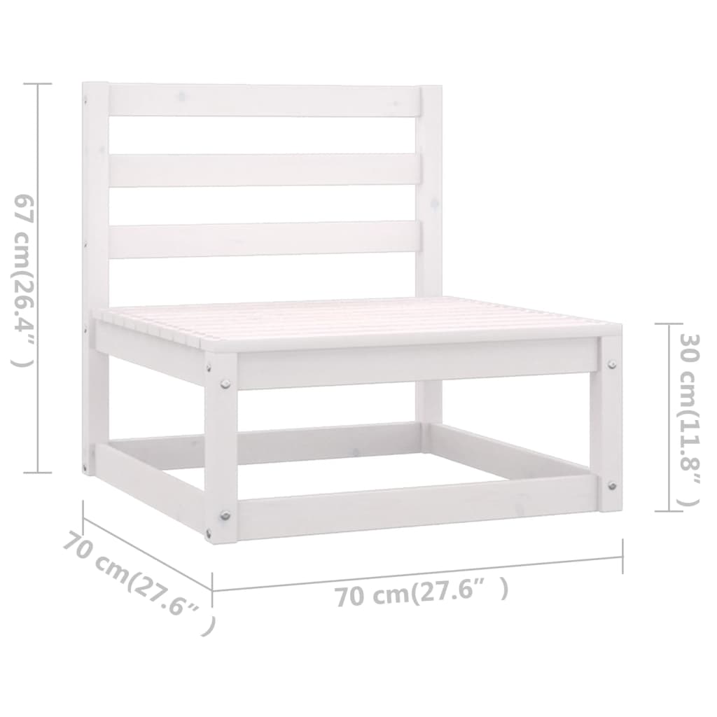 Maison Exclusive - Salon de jardin 3 pcs avec coussins Bois de pin massif - 9