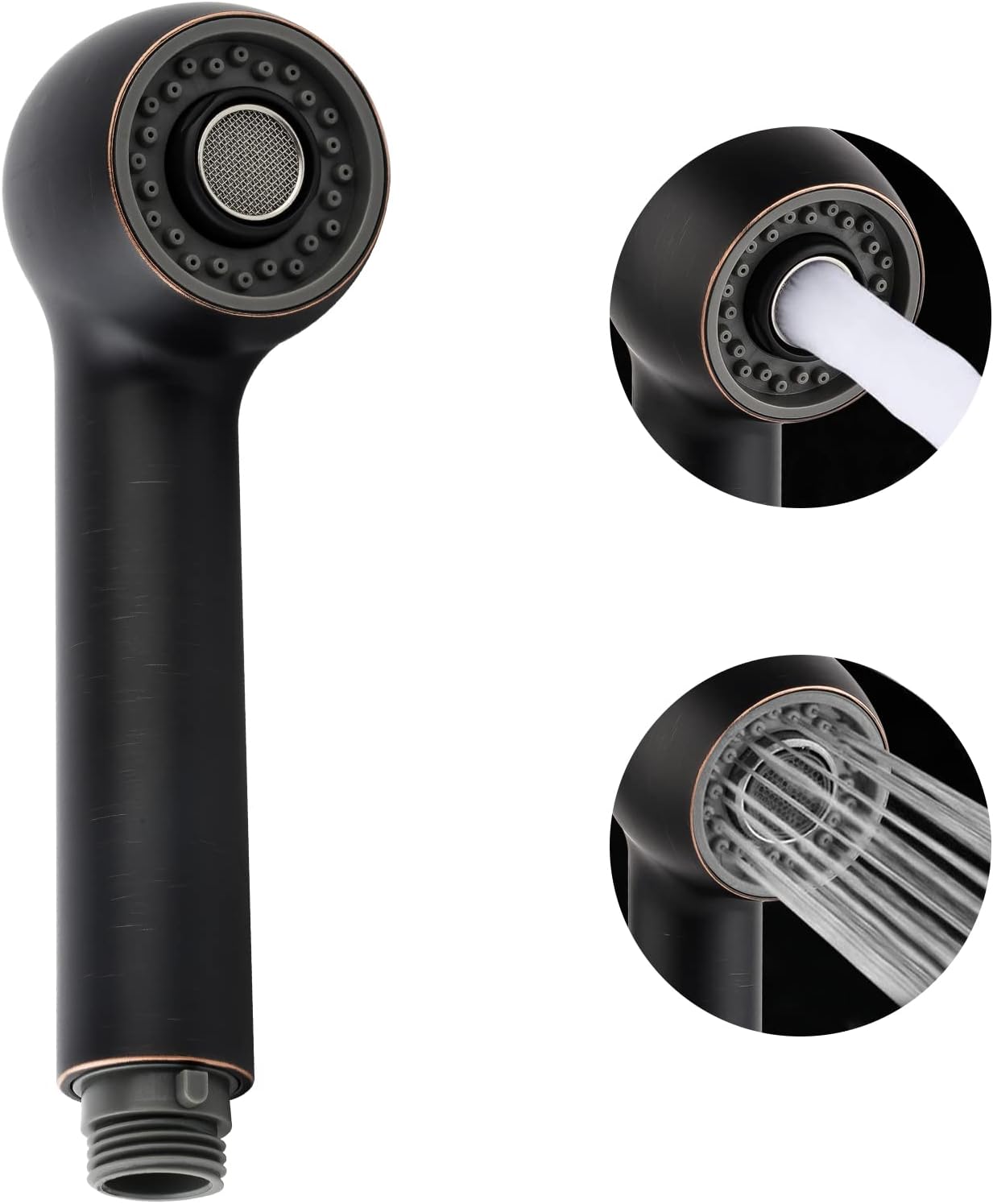 Wyciągana głowica natryskowa do kranu, dwufunkcyjna głowica natryskowa do zlewu kuchennego, złącze G1/2", kolor czarny