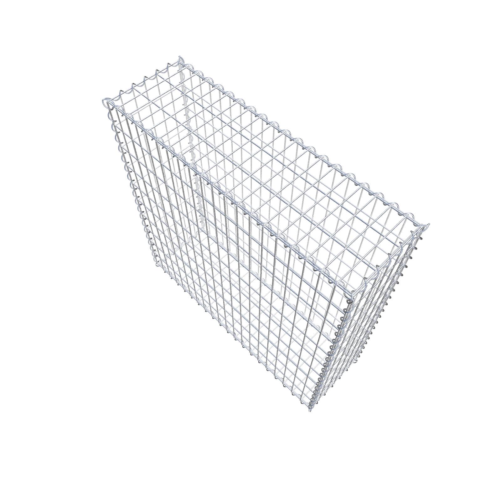 Gavión de acero galvanizado 100x100x30cm (LxAxP), malla 5 x 10cm, Espiral, jaula metálica para muro o jardín - 3