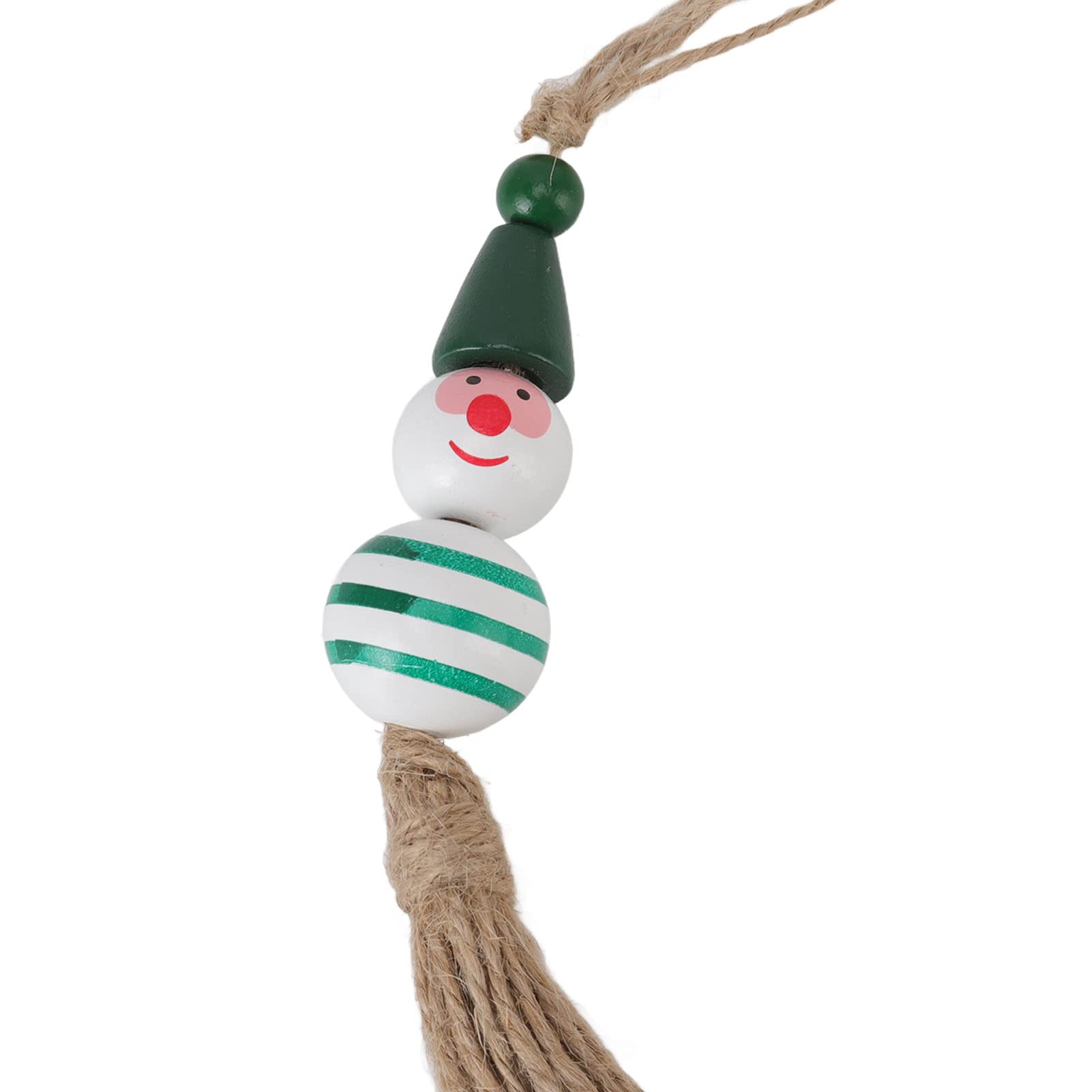 5 peças de contas de madeira de natal, contas de madeira de artesanato de natal de 7,1 polegadas, artesanato de natal - 8