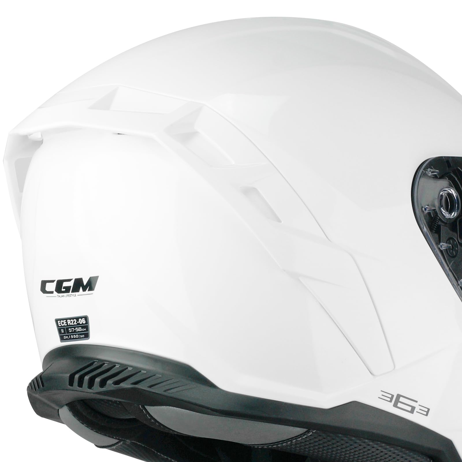Casco Integral CGM SHOT Full Face - Omologato ECE 22.06, Visiera Parasole, Doppia Calotta - Foto 8
