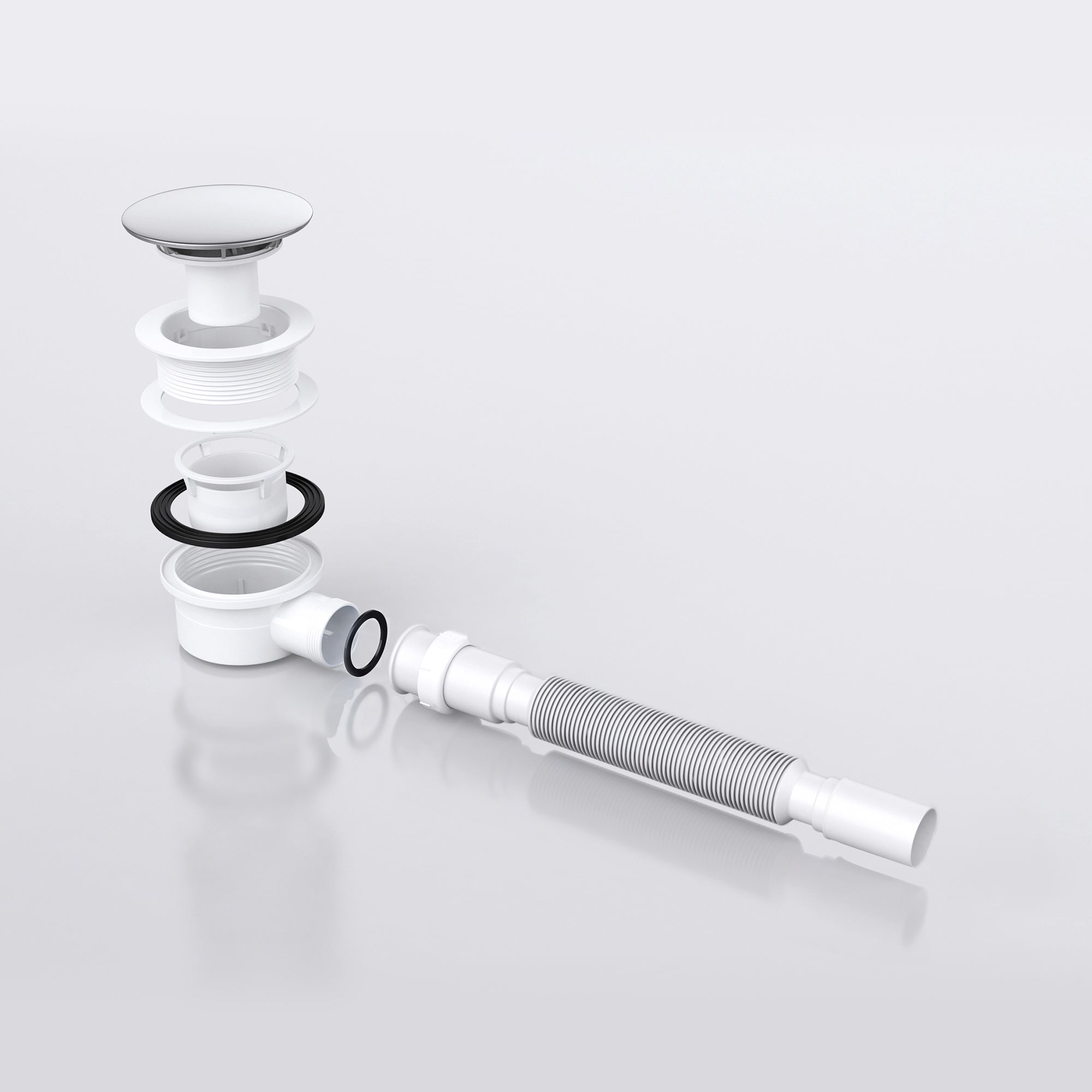Mai & Mai bonde de douche siphon pour receveur de douche 90mm standard bonde de bac à douche avec flexible A01 - 4