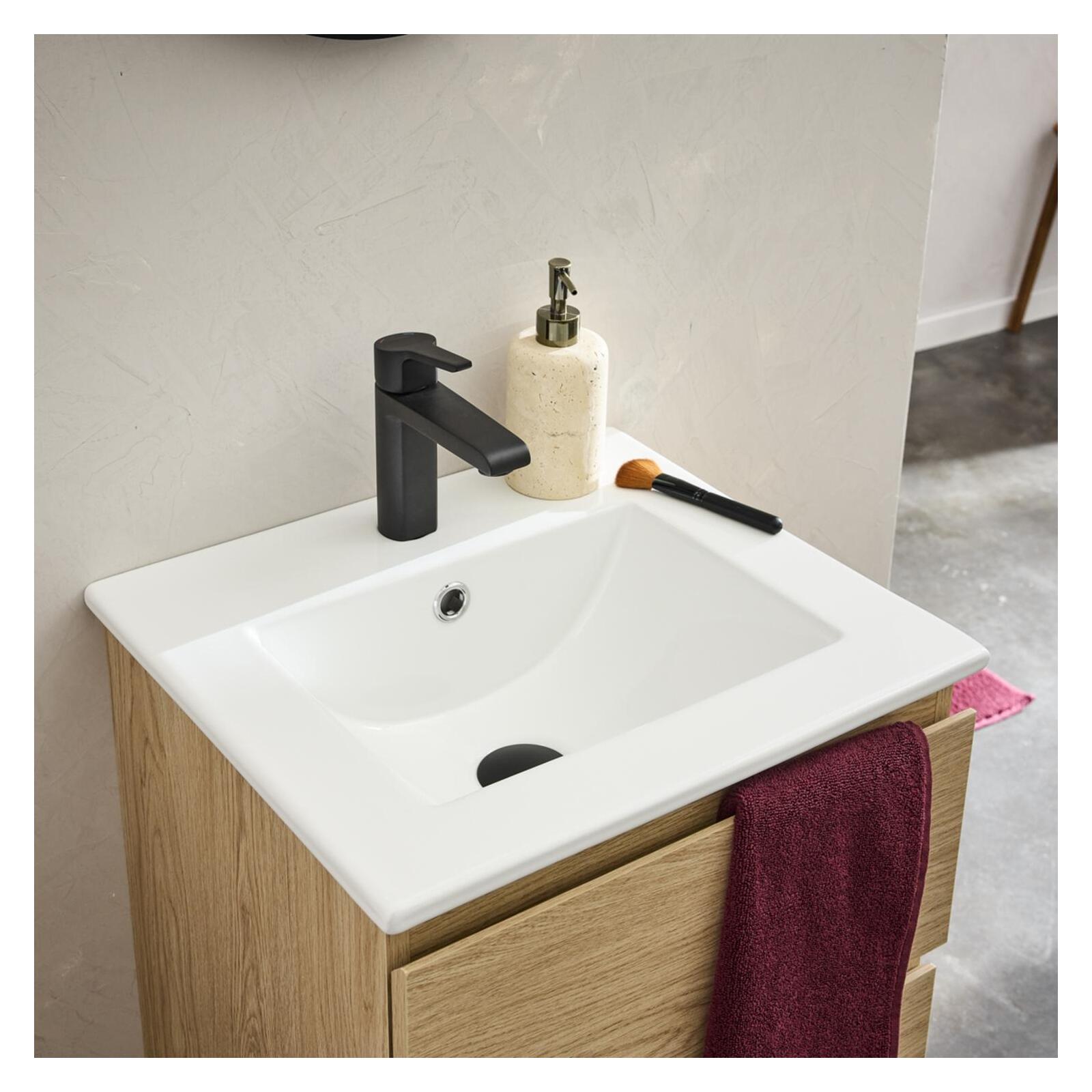 Meuble vasque SORRENTO 45cm et robinet noir - 5
