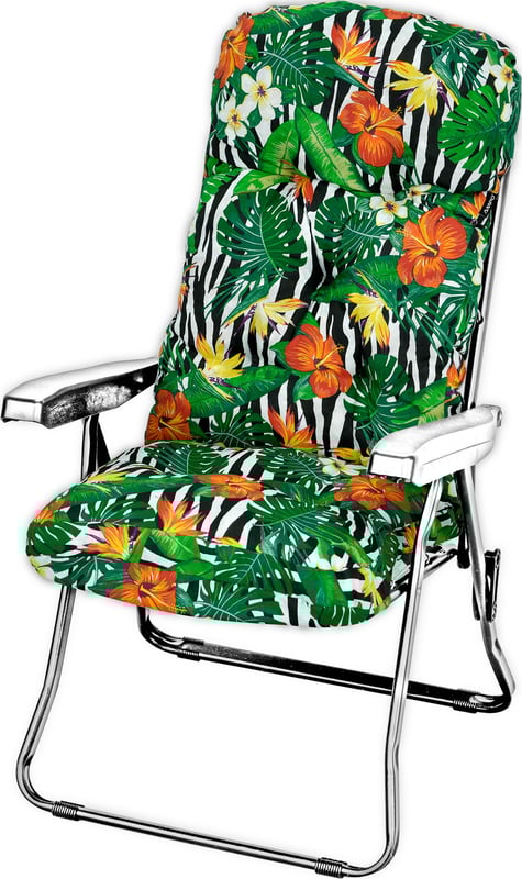 Poduszka na leżak bez podnóżka AMPO gruba zielony czarny biały 1 szt.