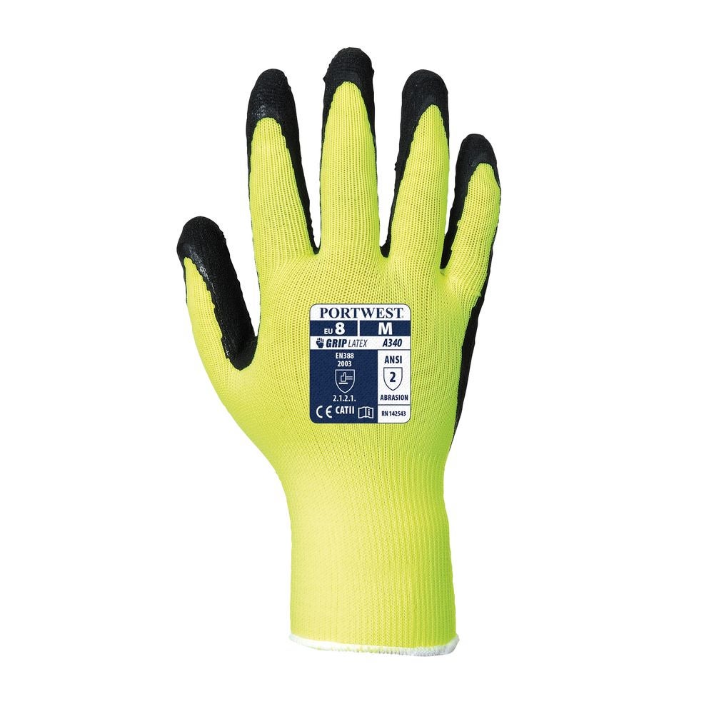 Gant Grip Portwest Haute visibilité Mousse de Latex Jaune 11 - 3