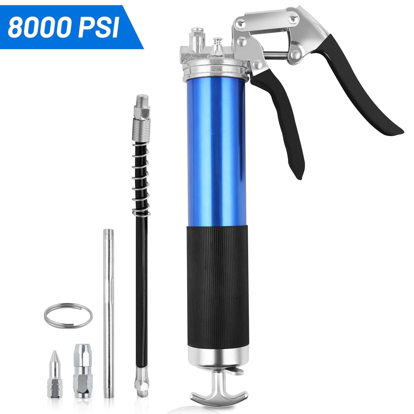 Mannesmann M47002 Pompe à Graisse Manuelle Avec Accessoires – Lubrification Efficace à Une Main