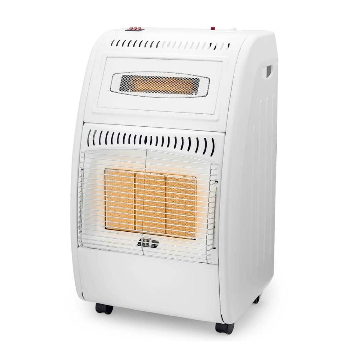 Calefactor auxiliar híbrido gas y eléctrico 5700w para espacios de 20-100 m² - radiador infrarrojo blanco piezo kombi line intec