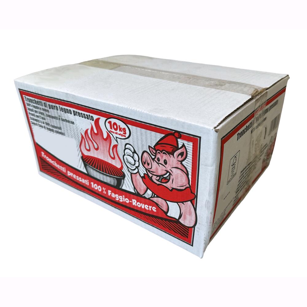 Tronchetti in Legno 100% Faggio e Rovere per caminetti stufe e barbecue 10 Kg - 4