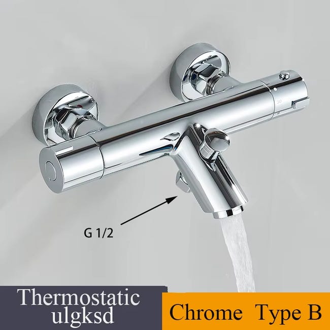 Grifo termostático para bañera con termostato, mezclador de latón