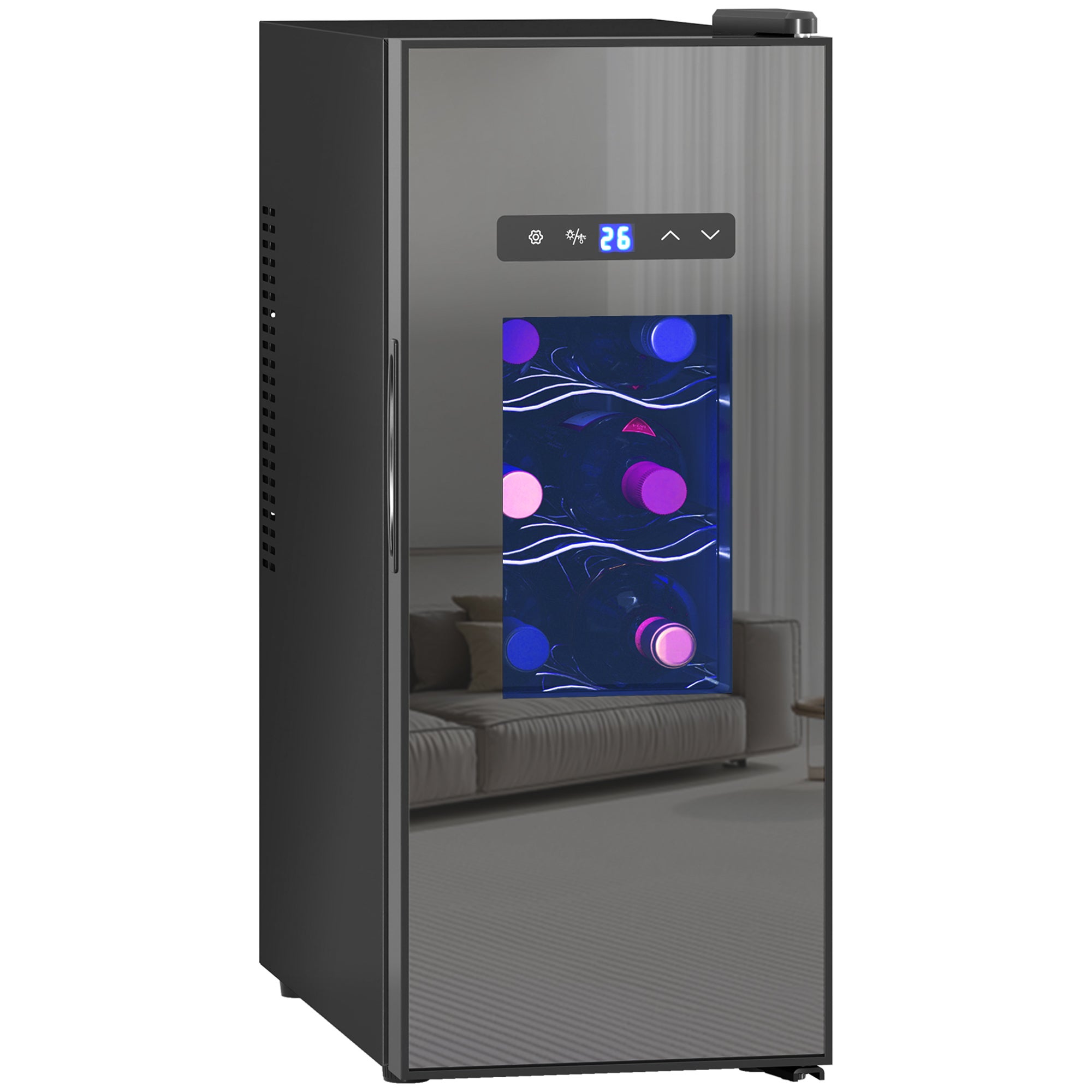 Cave à vin pour 12 bouteilles, 30 L, silencieuse, thermoélectrique ...