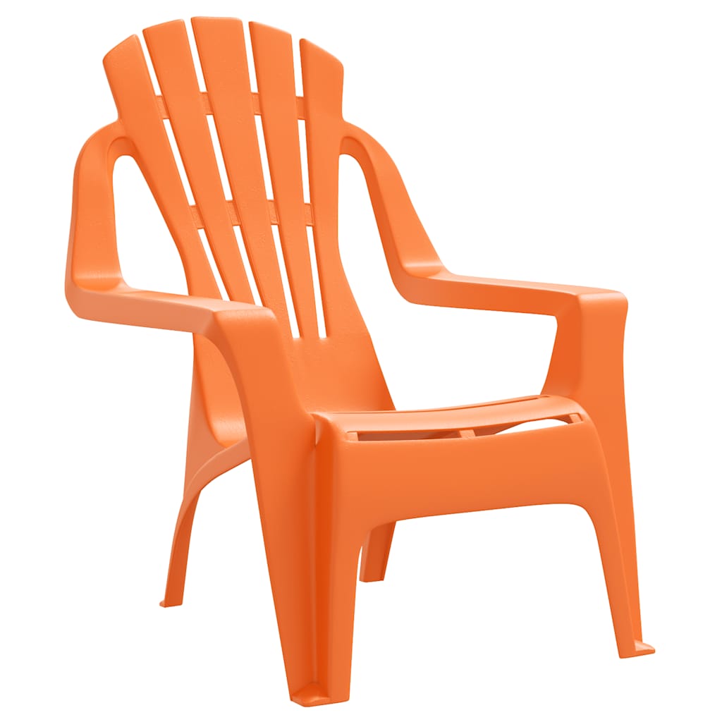 Lot de 2 Chaise de jardin sans coussin vidaXL en Polypropylène Orange - 3