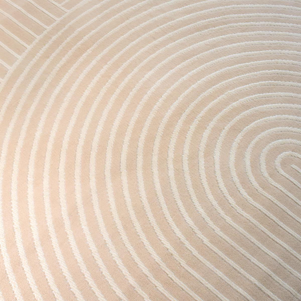 tapis salon 200x290 tissé beige rectangle motif géométrique LYN49 ARCROL - 4