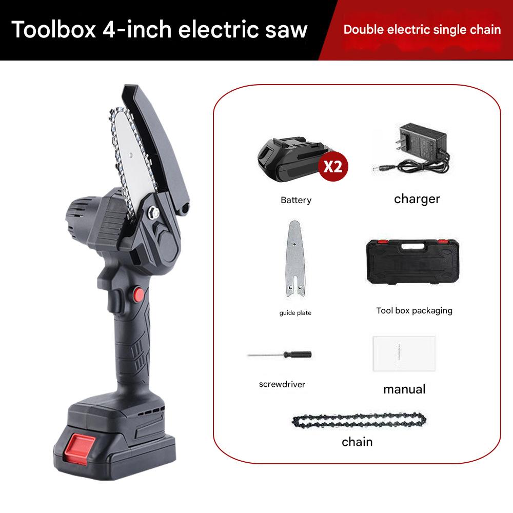 Tronçonneuse Électrique Sans Fil 12 Pouces - Moteur Brushless, Batterie 6.0Ah, 30cm Guide, 2 Chaînes, Pour Jardin - 12
