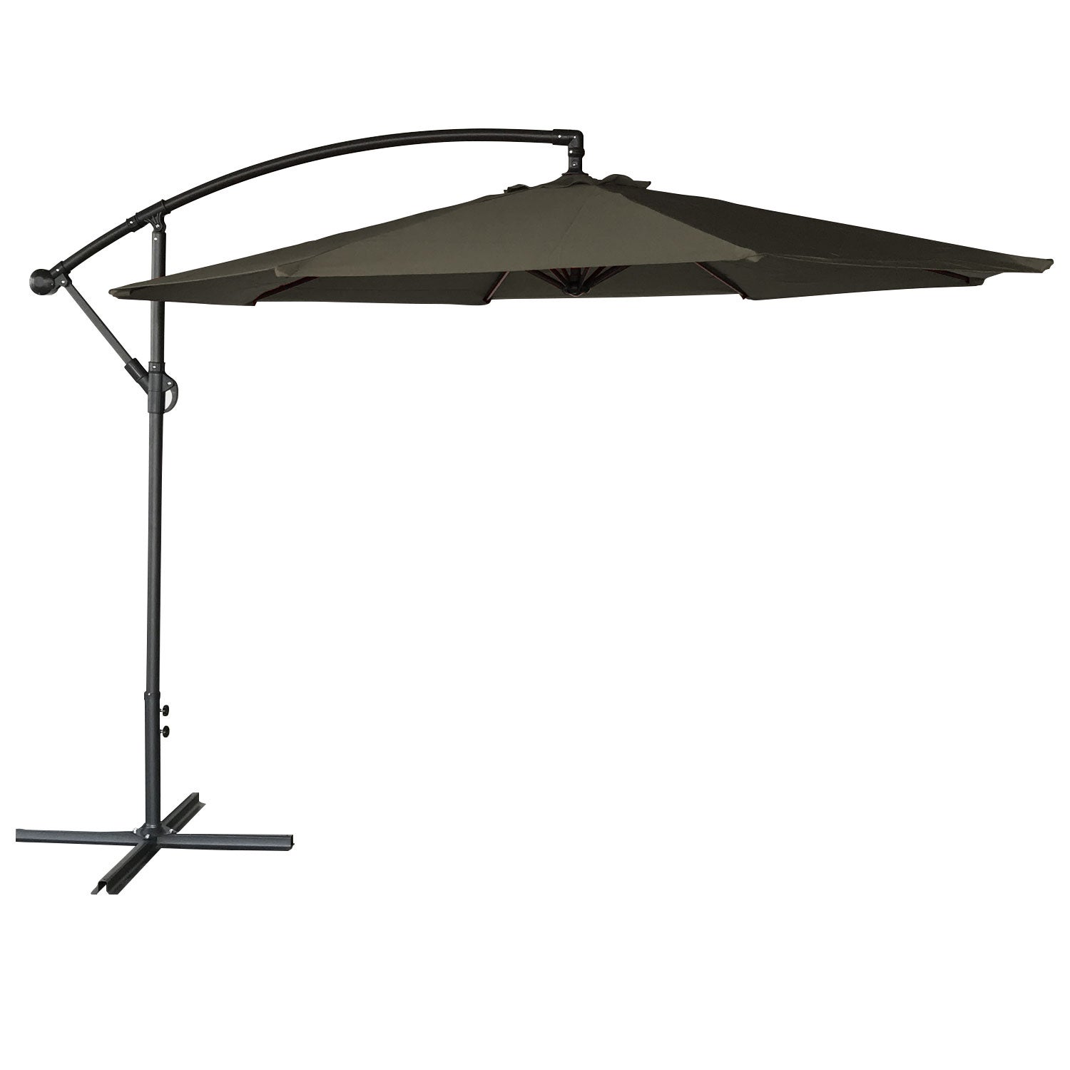 Okrągły parasol OAHU o średnicy 3,50 m, szary