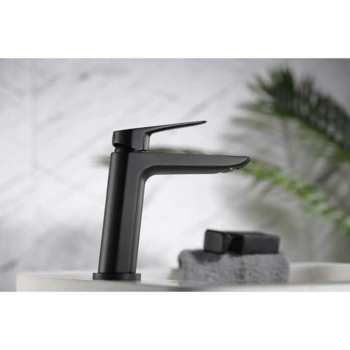 Hurran Rubinetto Bagno Nero Opaco – Miscelatore Monocomando Lavabo In Acciaio Inox 304