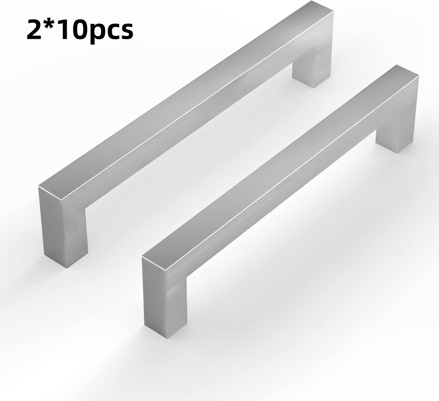 20 sztuk srebrnych uchwytów do szafek kuchennych ze stopu aluminium (328 x 8 x 29 mm), uchwyty do szuflad kuchennych, rozstaw od środka do środka 320