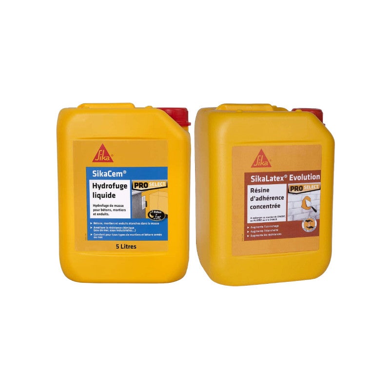 Pack Maçonnerie SIKA Hydrofuge de masse liquide SikaCem 5L Résine d — free download