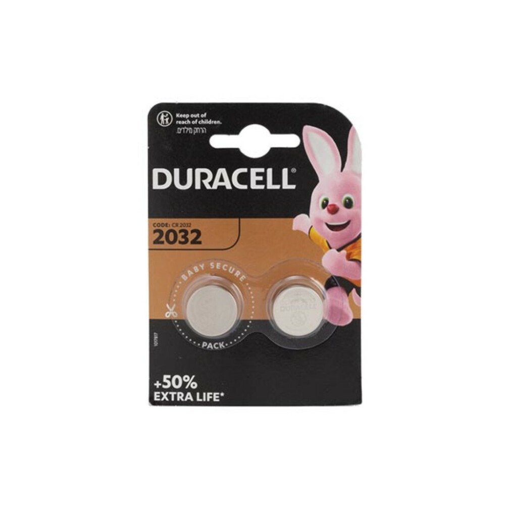 Pacote de 2 baterias tipo boto Duracell DL2032/ 3V - 2