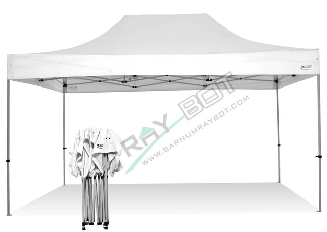 Gazebo Pieghevole 3x4,5 RAY BOT Bianco Professionale Senza Laterali. Tessuto Impermeabile Da 350g/m in PVC. Gazebo Rapido