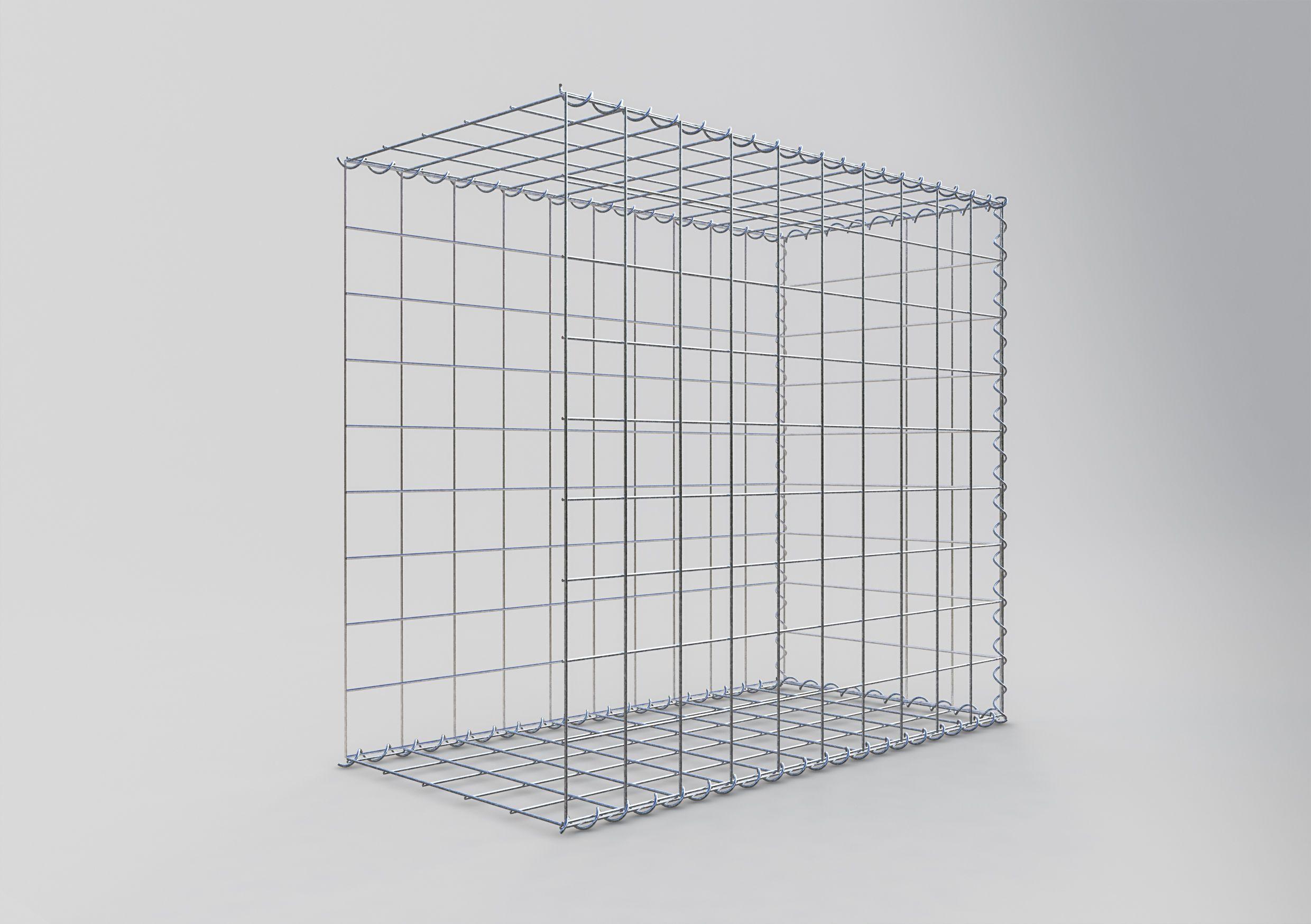 Gavión para alargar en acero galvanizado 100x90x50cm (LxAxP), malla 10 x 10cm, Espiral, sin rejilla frontal - 2