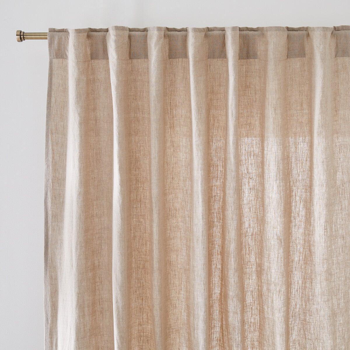 Rideau lin lavé pattes cachées, Onega - Naturel - 350 x 135 cm | Leroy ...