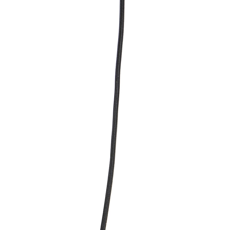 Qazqa art deco lampe suspendue - Pallon - noir et fumé, max. 25w, e27, à 3 lumières, 45cm, idéal pour la salle à manger - 7