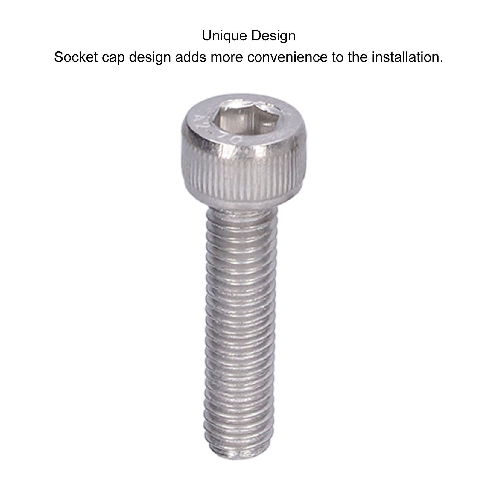 Ensemble de 30 vis à tête cylindrique m5 en acier inoxydable a2-70 - 3