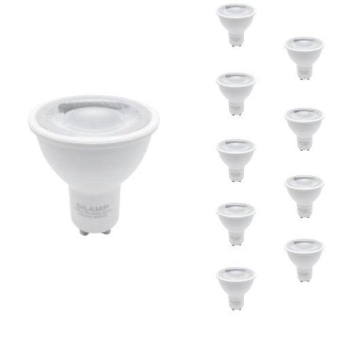 Bombilla LED GU10 regulable 8W 220V SMD2835 PAR16 60° (Pack de 10) - Blanco cálido 2300K - 3500K - SILAMP - 5